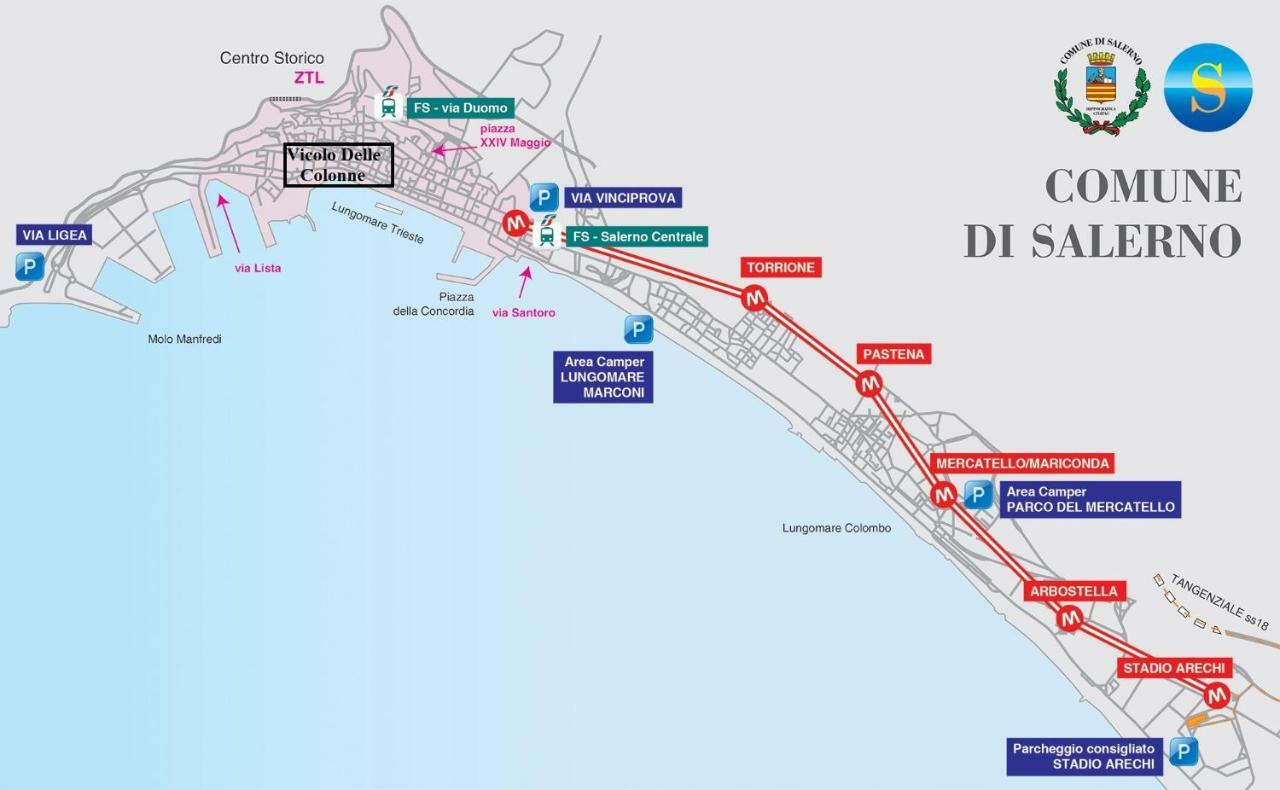 Casa Vacanza "Al Vicolo Delle Colonne" Salerno Eksteriør bilde
